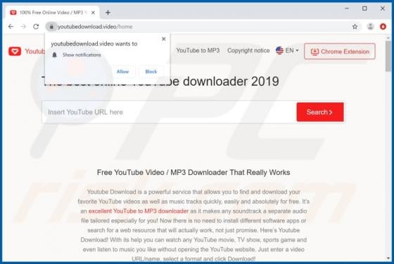 Youtubedownload.video Suspicious Website