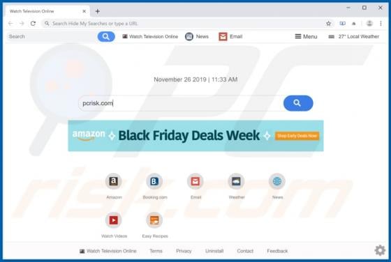 Watch Television Online Browser Hijacker