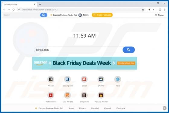 Express Package Finder Tab Browser Hijacker