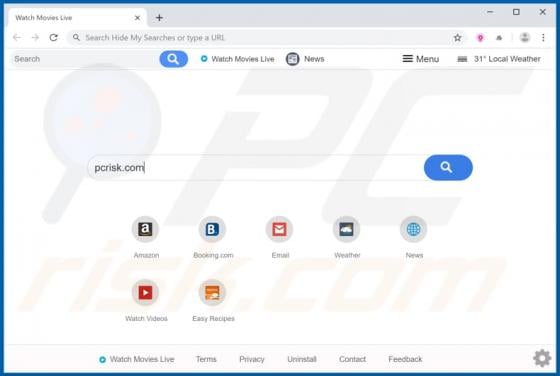 Watch Movies Live Browser Hijacker