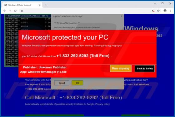 Microsoft Protected Your Computer POP-UP Scam