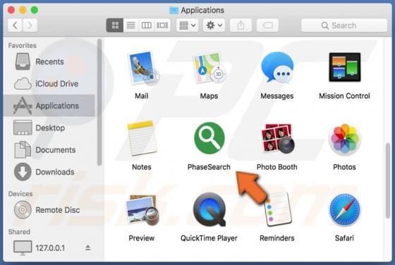 PhaseSearch Adware (Mac)