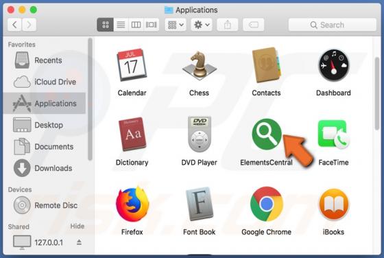 ElementsCentral Adware (Mac)