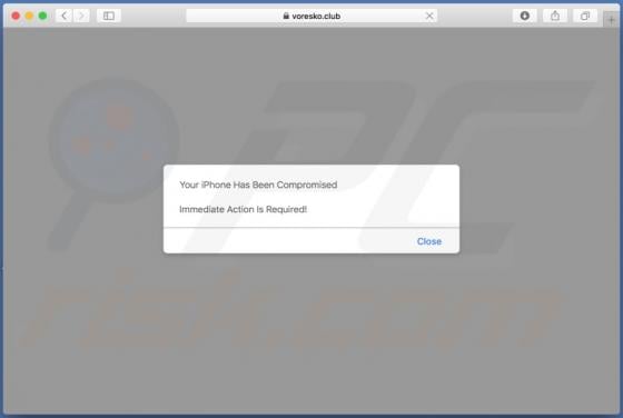 Voresko.club POP-UP Scam (Mac)