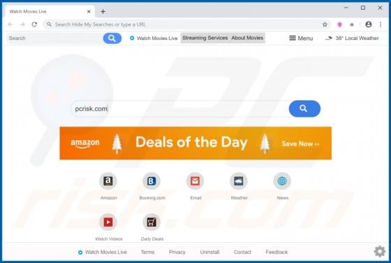 Watch Movies Live (watchmovieslivetab.app) Browser Hijacker