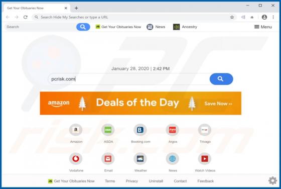 Get Your Obituaries Now Browser Hijacker