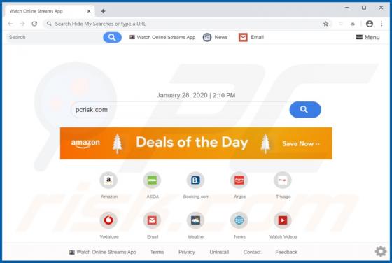 Watch Online Streams App Browser Hijacker