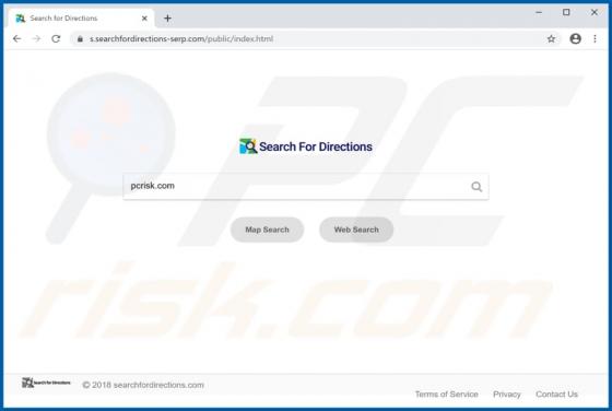 Search For Directions Browser Hijacker