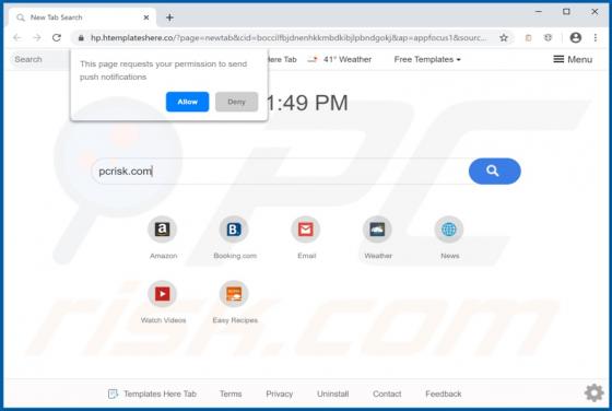 Templates Here Tab Browser Hijacker