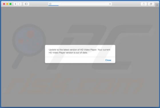 Update To The Latest Version Of HD Video Player POP-UP Scam (Mac)