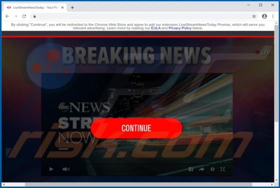 LiveStreamNewsToday Promos Adware