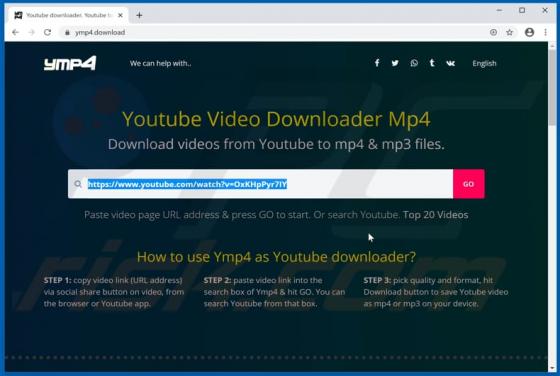 Ymp4.download Suspicious Website