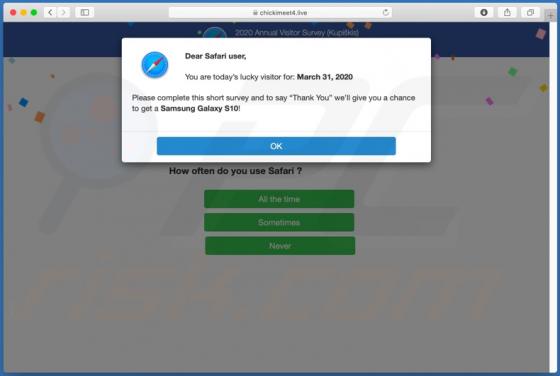 Chickimeet POP-UP Scam (Mac)