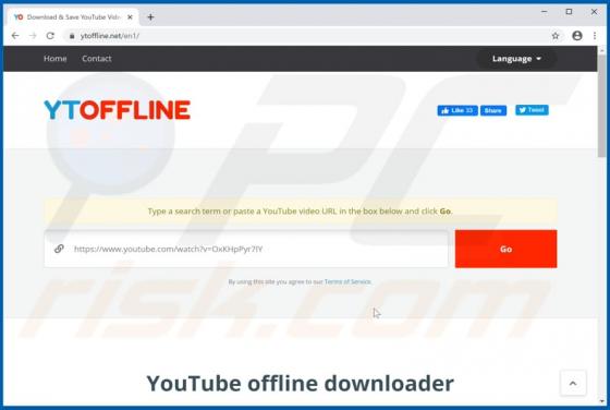 Ytoffline.net Suspicious Website