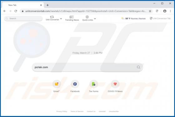 Unit Conversion Tab Browser Hijacker