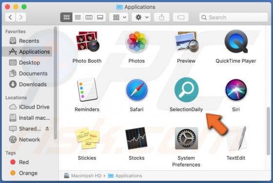SelectionDaily Adware (Mac)