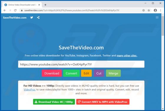 Savethevideo.com Suspicious Website