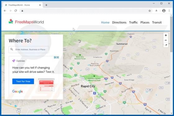 Free Maps World Promos Adware