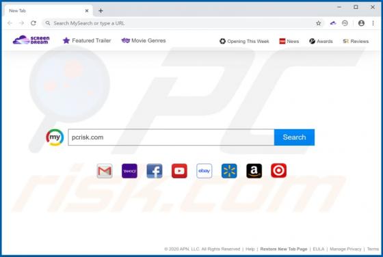 Screen Dream Browser Hijacker