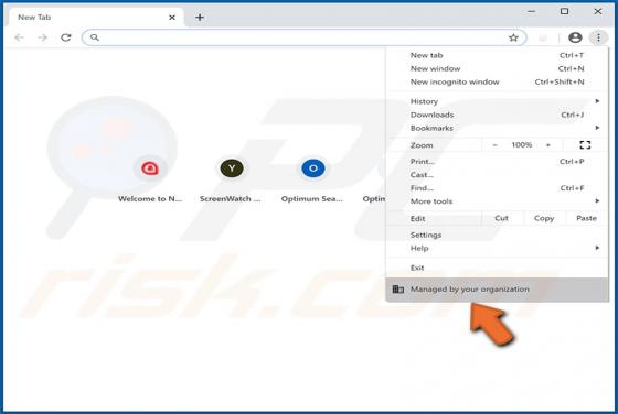Chrome "Managed By Your Organization" Browser Hijacker (Windows)
