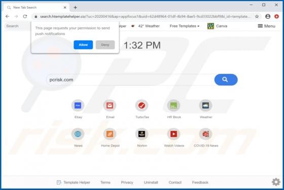 Template Helper Browser Hijacker