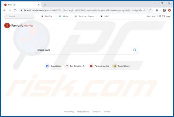Fantasic Movies Browser Hijacker