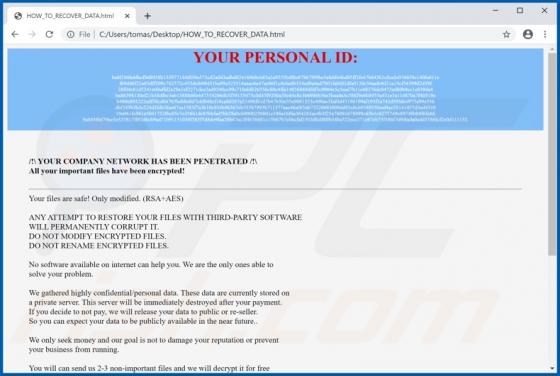Himynameisransom Ransomware
