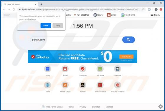Free Forms Online Tab Browser Hijacker