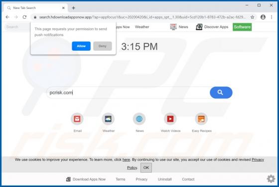 Download Apps Now Browser Hijacker