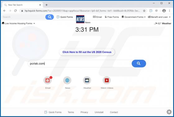 Quick Forms Browser Hijacker