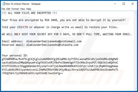 ColdLock Ransomware