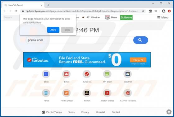 Plenty O' Apps Browser Hijacker