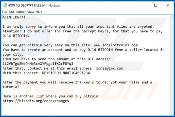 ZoNiSoNaL Ransomware