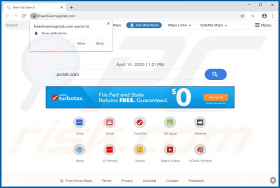 Free Driver Maps Browser Hijacker