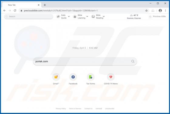 Precious Bible Browser Hijacker