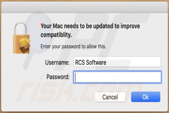Your Mac Needs To Be Updated To Improve Compatibility POP-UP Scam (Mac)