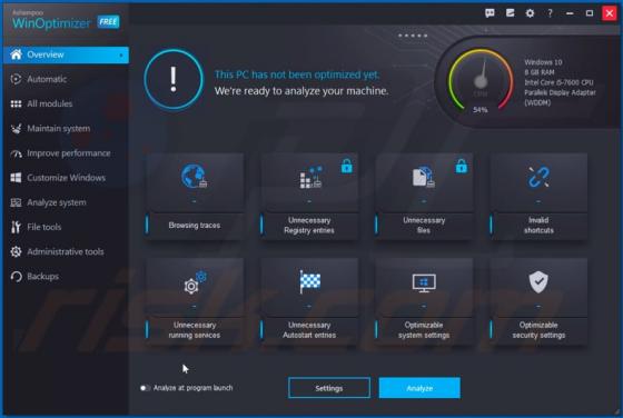 WinOptimizer Unwanted Application