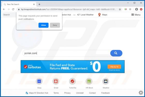Maps N' Direction Hub Browser Hijacker
