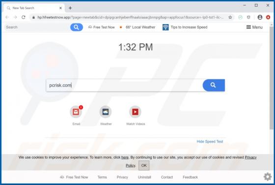 Free Test Now Browser Hijacker