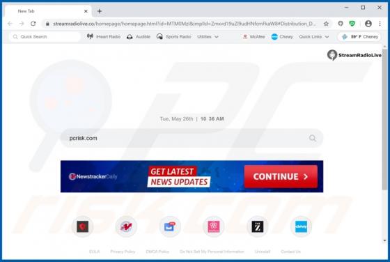 Stream Radio Live Browser Hijacker
