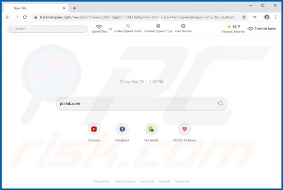 Track Net Speed Browser Hijacker