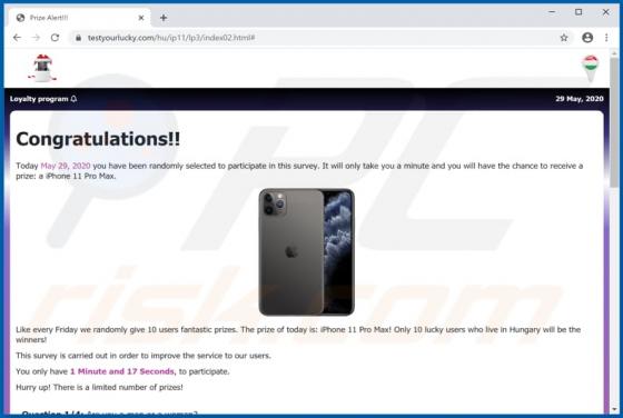 Testyourlucky.com POP-UP Ads