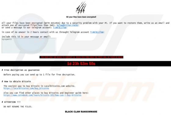 Black Claw Ransomware