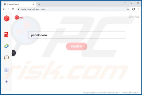 StreamAllSearch Browser Hijacker
