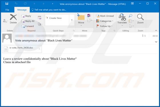 Black Lives Matter Email Virus