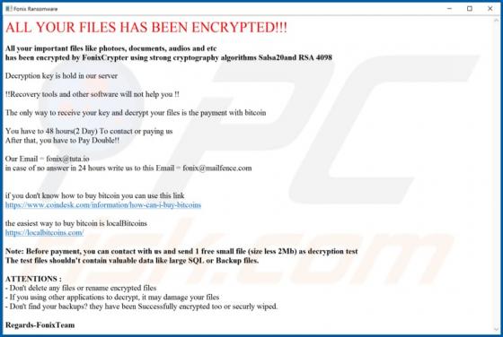 Fonix Ransomware
