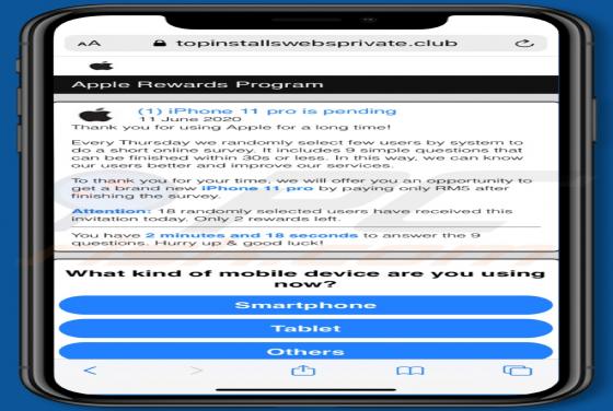 Apple Rewards Program POP-UP Scam (Mac)