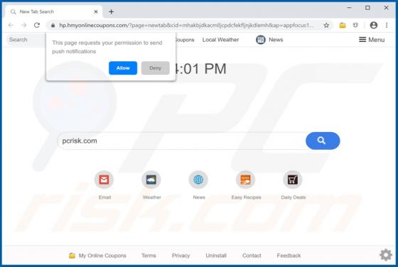 My Coupons Online Browser Hijacker