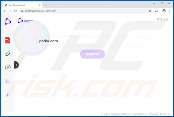 SportStreamSearch Browser Hijacker