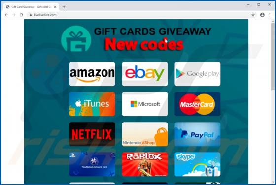 Gift Card Giveaway Scam